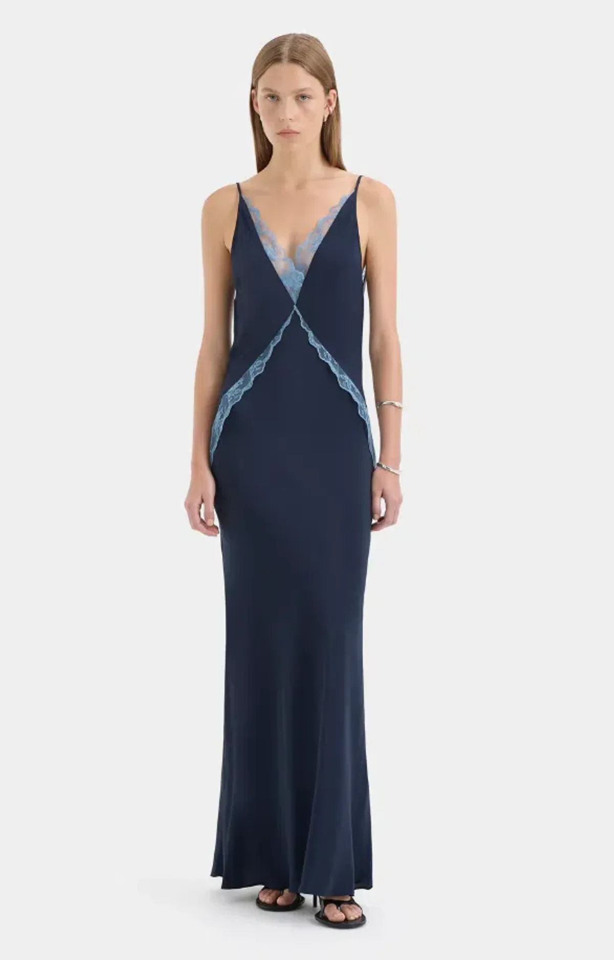 Sir the Label Elsie Lace Gown Navy Size 1 - Image 1