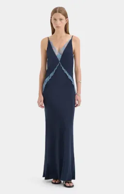 Sir the Label Elsie Lace Gown Navy Size 2 for rent on The Volte - image 1