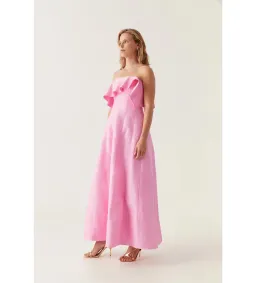 Aje Shallows Strapless Gown in Bon Bon Pink Size AU12 for rent on The Volte - image 2