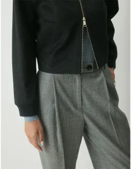 Perri Cutten London Wool Bomber Jacket Size L Charcoal for rent on The Volte - image 5