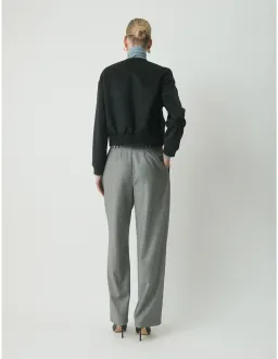 Perri Cutten London Wool Bomber Jacket Size L Charcoal for rent on The Volte - image 4