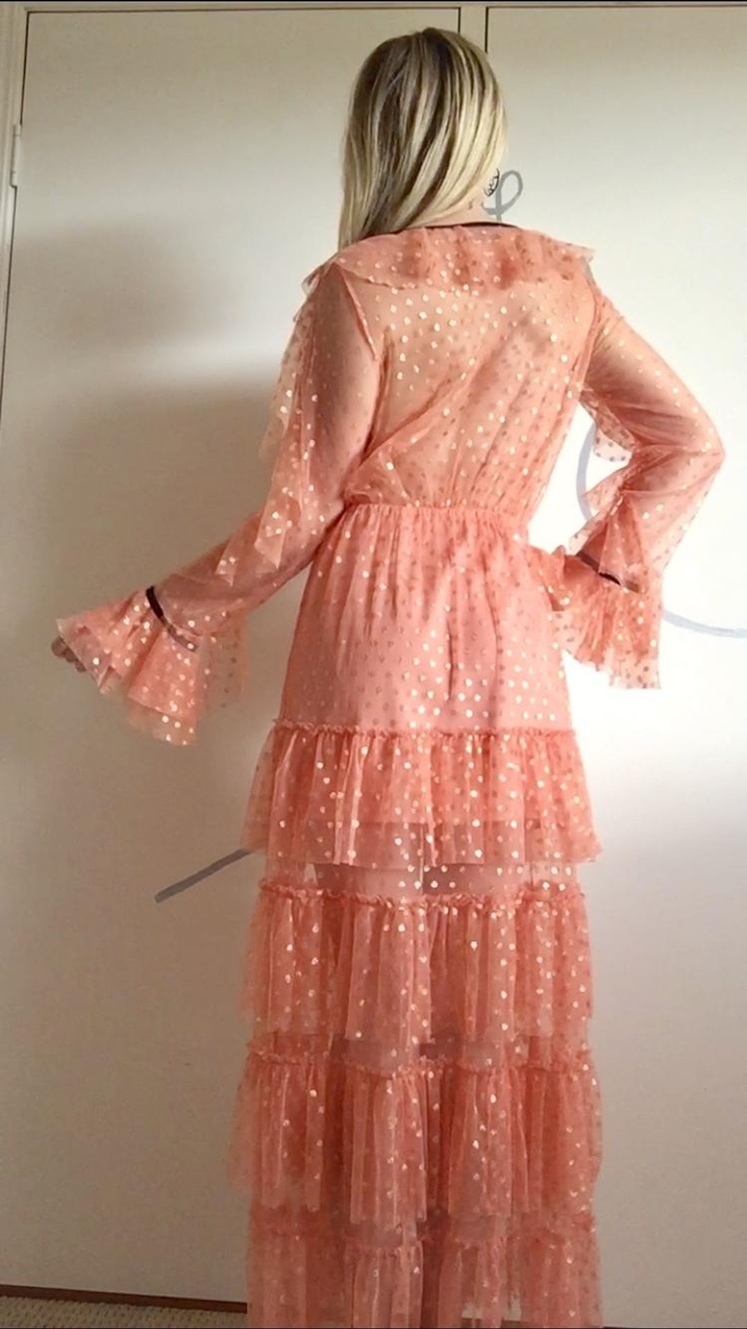 Alice McCall Flamenco Maxi Dress Rose Size 8 for rent on The Volte - main image