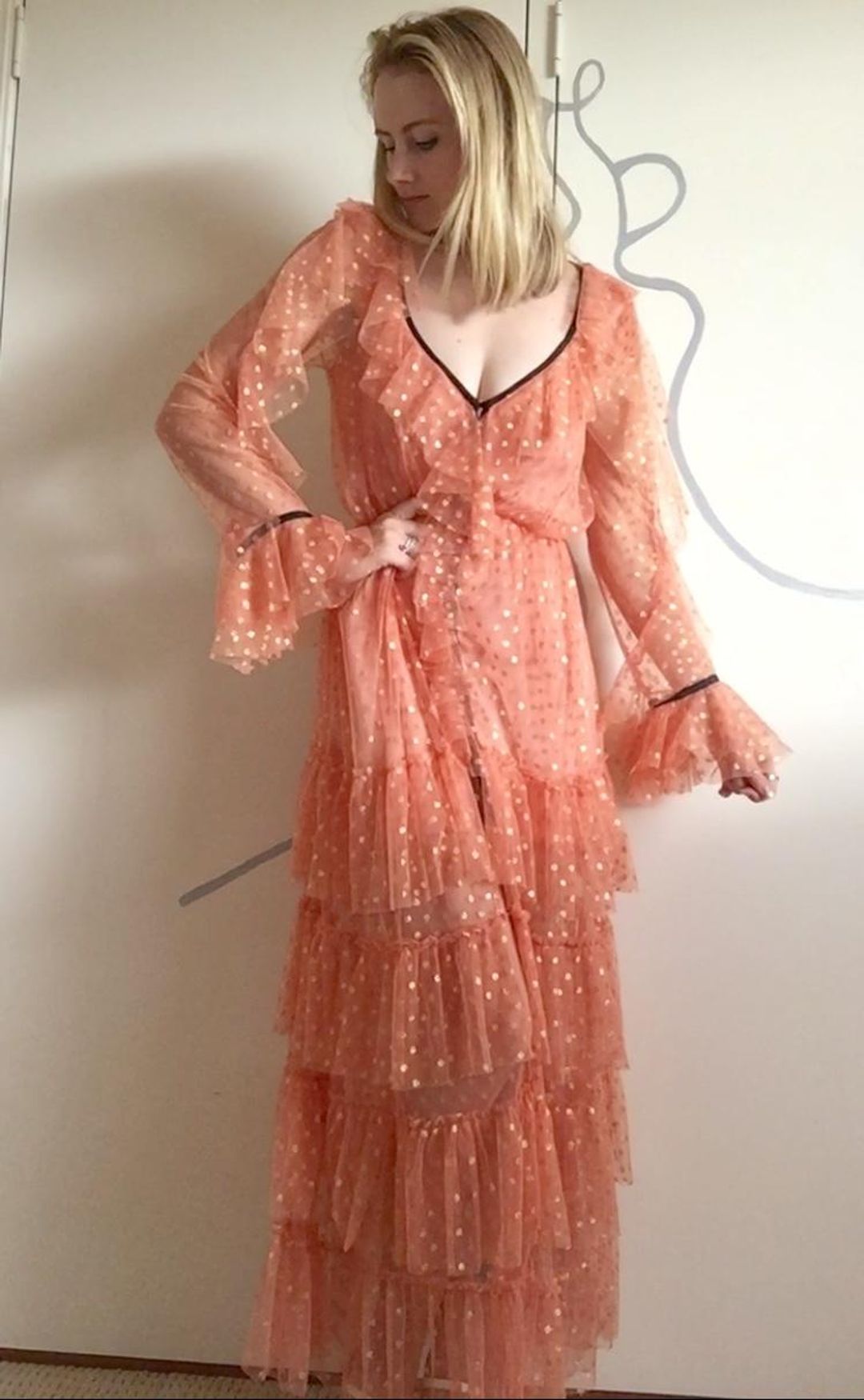 Alice McCall Flamenco Maxi Dress Rose Size 8 for rent on The Volte - main image