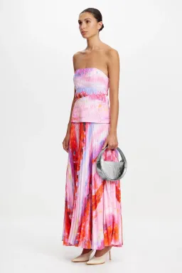 Acler Rockland Midi Dress in Violet Canvas Size AU 8 for rent on The Volte - image 3