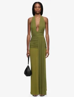 Bec & Bridge Cassis Drape Maxi Dress in Fern for rent on The Volte - image 3