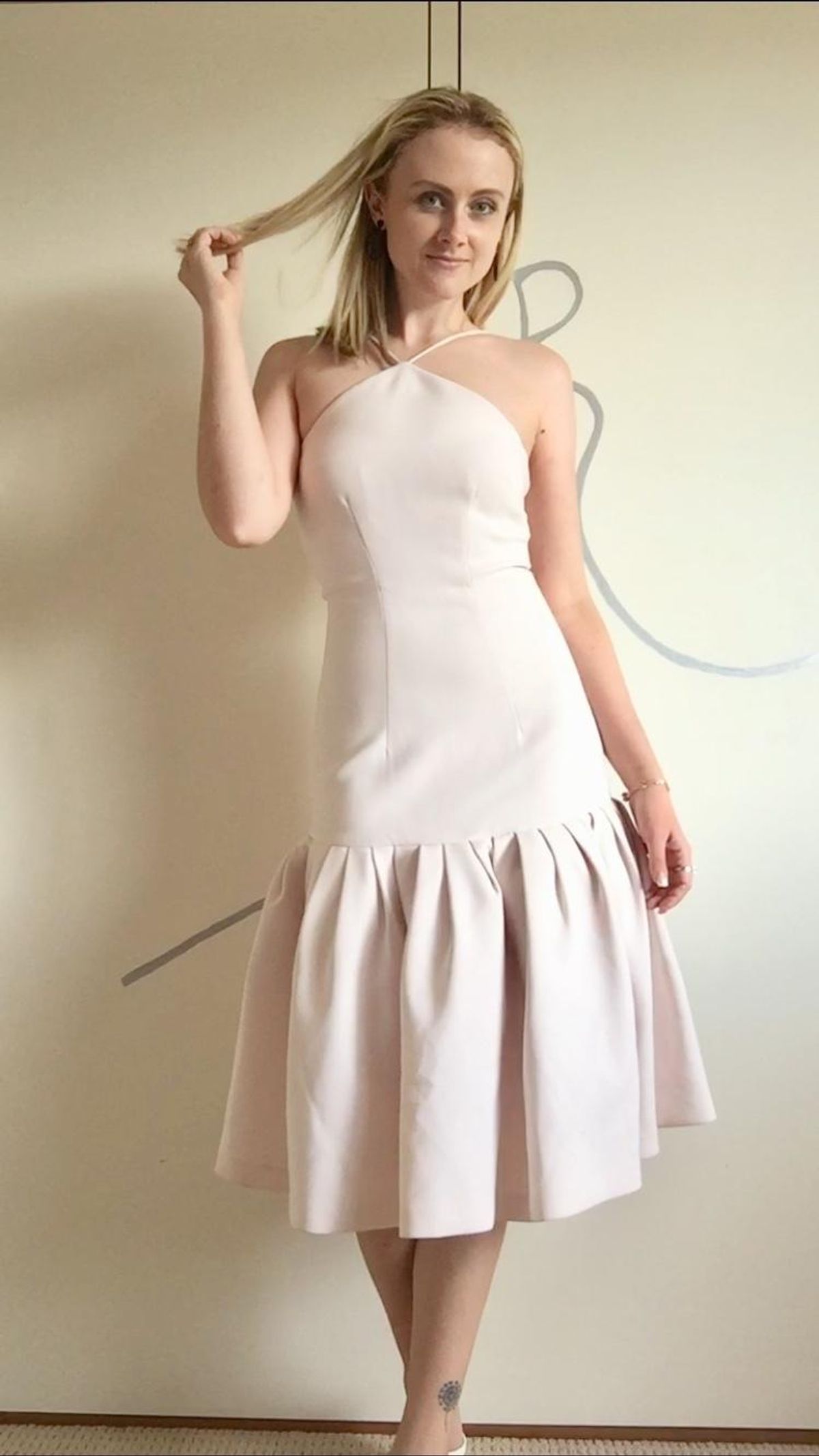 By Johnny Fit and Flare Midi Dress Pale Pink Size 6 - Image 2