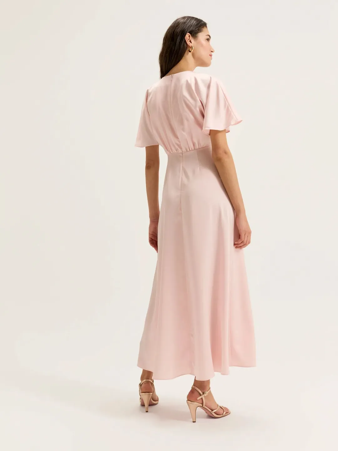 Review Montreal Satin Short Sleeve Dress for rent on The Volte - main image