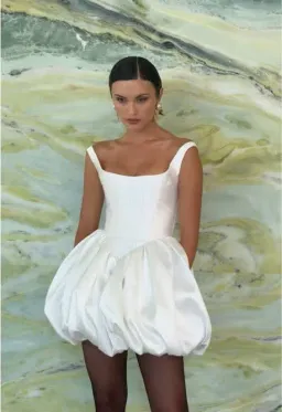 Effie Kats Muse Mini Dress / White / Size 8 for rent on The Volte - image 4