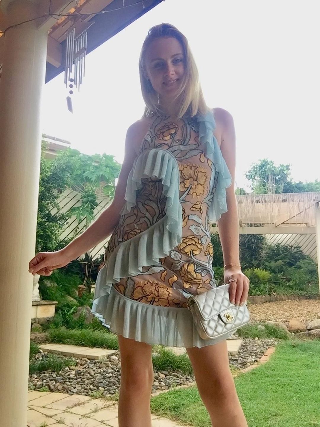 Alice McCall Frill Mini Dress Floral Size 10 for rent on The Volte - main image