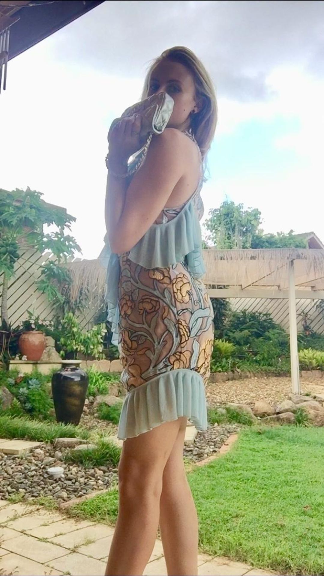 Alice McCall Frill Mini Dress Floral Size 10 for rent on The Volte - main image