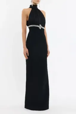 🖤 🐍 REBECCA VALLANCE Lilith Gown – Black – Size 10 AU - Embellished Formal Maxi Dress 🐍🖤 for rent on The Volte - image 2