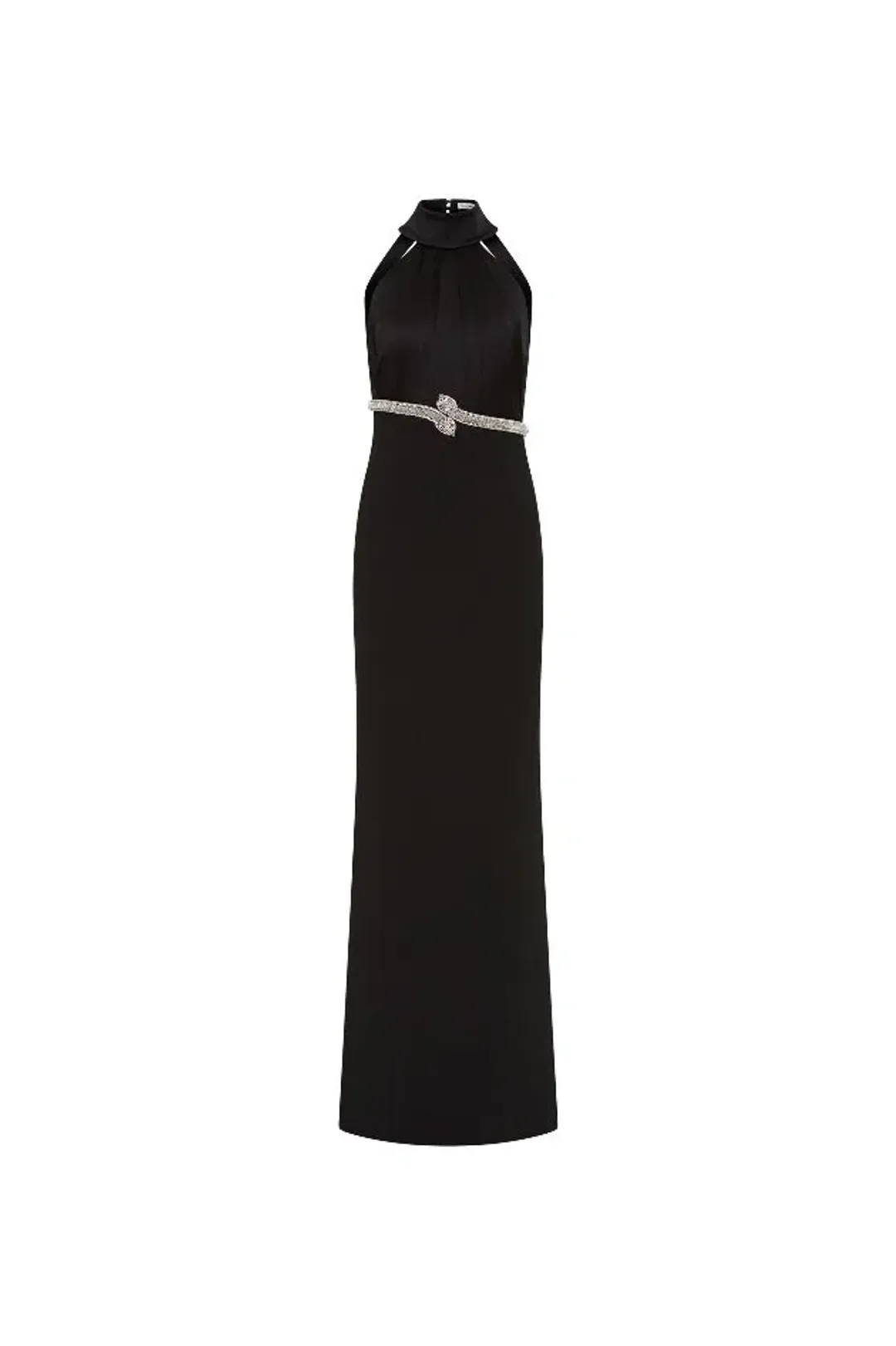 🖤 🐍 REBECCA VALLANCE Lilith Gown – Black – Size 10 AU - Embellished Formal Maxi Dress 🐍🖤 for rent on The Volte - main image