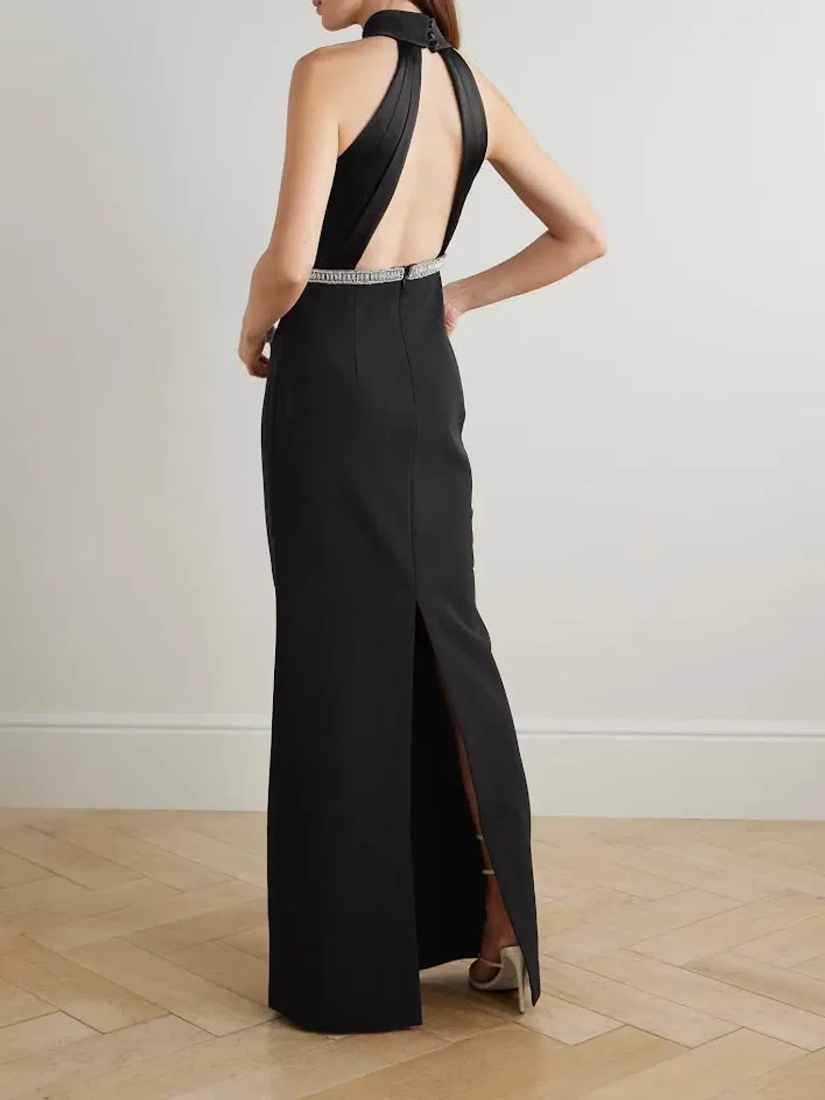 🖤 🐍 REBECCA VALLANCE Lilith Gown – Black – Size 10 AU - Embellished Formal Maxi Dress 🐍🖤 - Image 7
