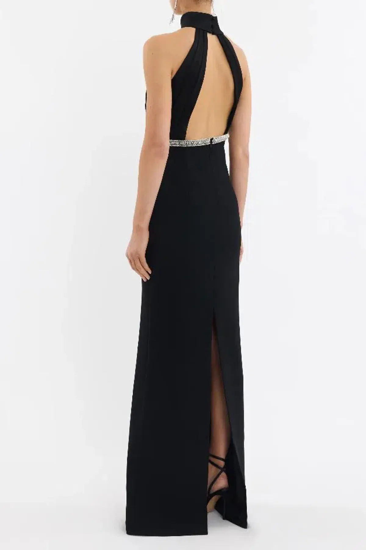 🖤 🐍 REBECCA VALLANCE Lilith Gown – Black – Size 10 AU - Embellished Formal Maxi Dress 🐍🖤 - Image 4
