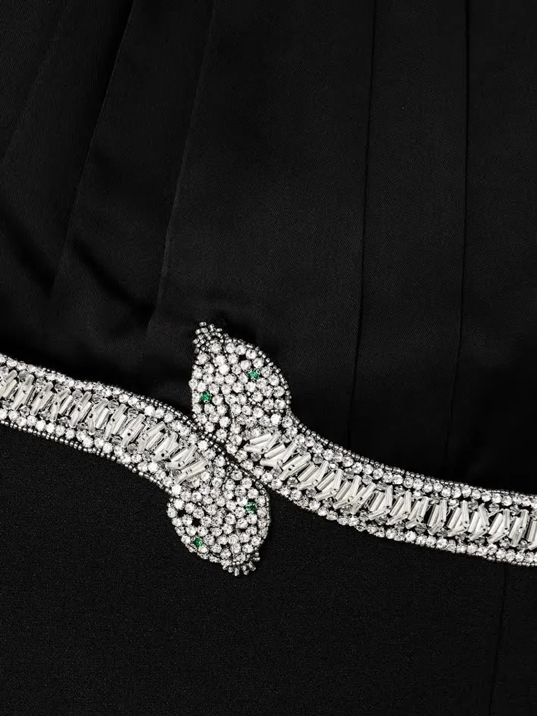 🖤 🐍 REBECCA VALLANCE Lilith Gown – Black – Size 10 AU - Embellished Formal Maxi Dress 🐍🖤 for rent on The Volte - main image