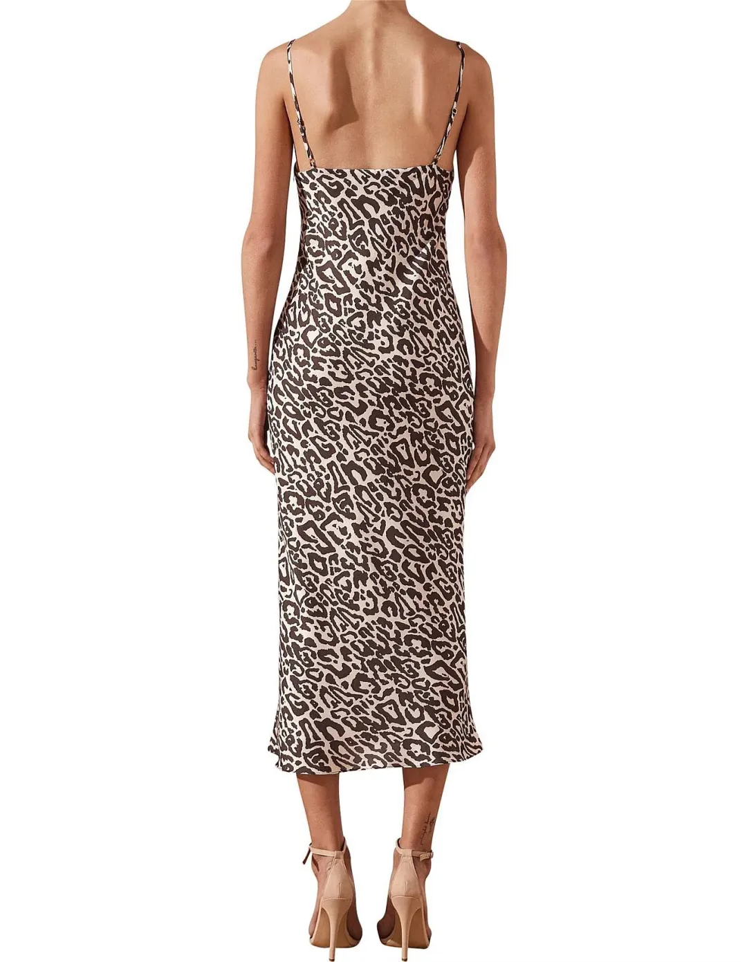 Shona Joy Isabella Cowl Slip Midi Dress Print Size 8 for rent on The Volte - main image