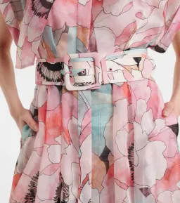 🌸 New REBECCA VALLANCE Bridal Bouquet Gown – Pink Floral – Size 8 Maxi Dress for rent on The Volte - image 11