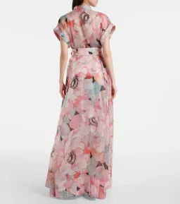 🌸 New REBECCA VALLANCE Bridal Bouquet Gown – Pink Floral – Size 8 Maxi Dress for rent on The Volte - image 3