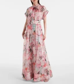 🌸 New REBECCA VALLANCE Bridal Bouquet Gown – Pink Floral – Size 8 Maxi Dress for rent on The Volte - image 7