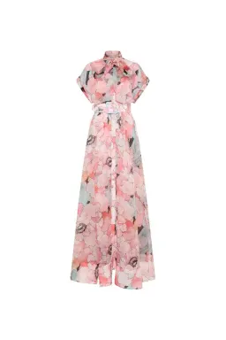 🌸 New REBECCA VALLANCE Bridal Bouquet Gown – Pink Floral – Size 8 Maxi Dress for rent on The Volte - image 5