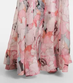 🌸 New REBECCA VALLANCE Bridal Bouquet Gown – Pink Floral – Size 8 Maxi Dress for rent on The Volte - image 9