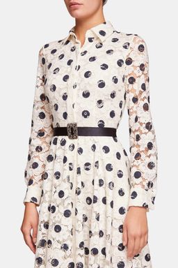 Carolina Herrera Polka Dot Midi Dress Print Size 8 for rent on The Volte - image 2