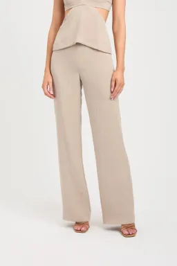 Kookai Hayman Top, Long-Line Vest & Sunday Pants Set Nougat Size 8-10 — Races, Wedding Guest, Cocktail for rent on The Volte - image 5