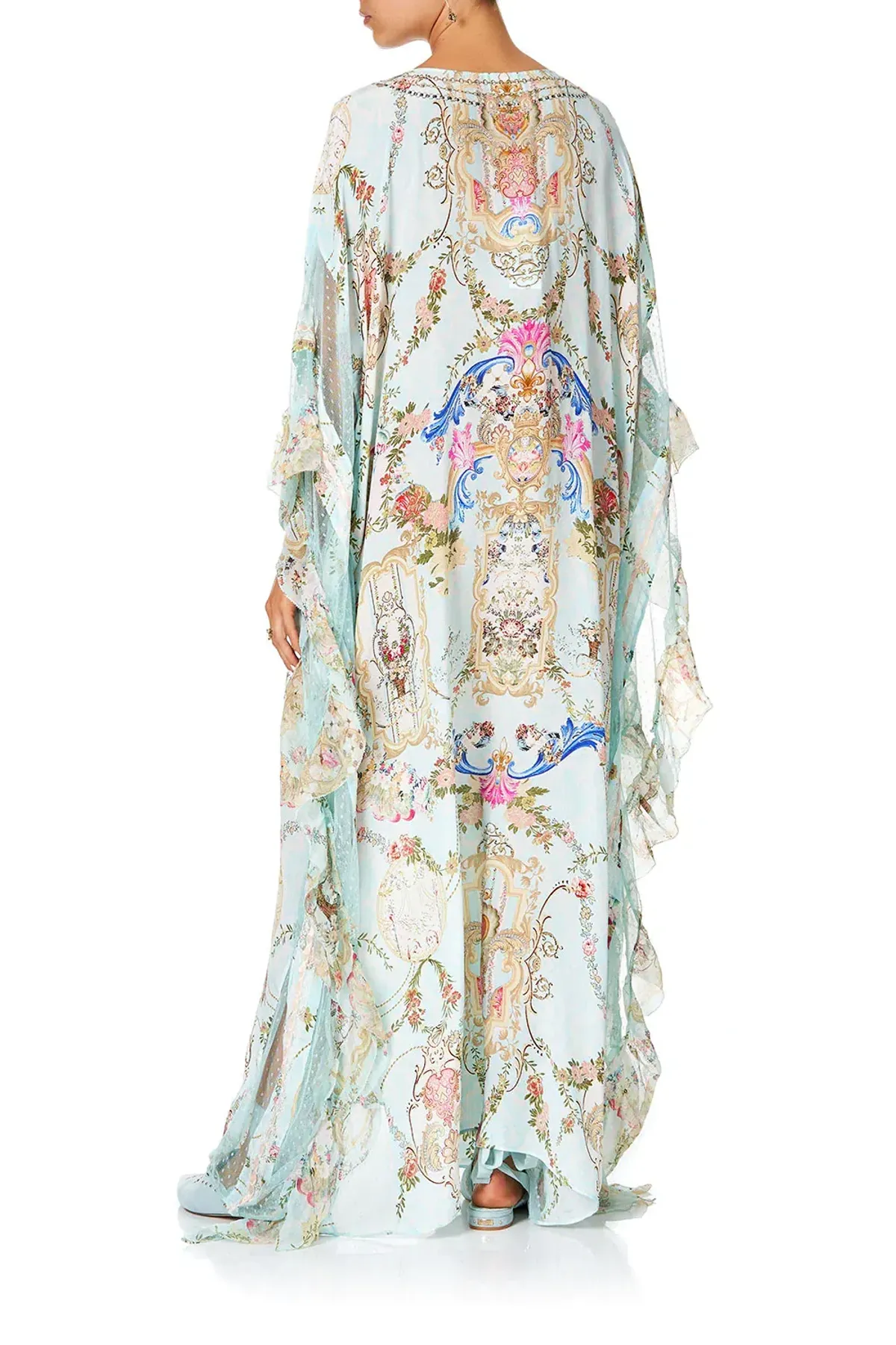 Camilla Kaftan With Lace Frill Panels Print Size 10 - Image 3