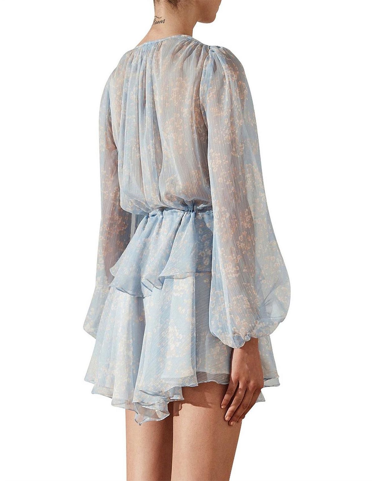 Shona Joy - Emilia Peplum Drawstring Mini Dress - Image 2