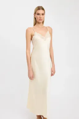 Kookai Juliette Silk Maxi Dress Butter Yellow Size 10 — Wedding Guest, Cocktail, Formal for rent on The Volte - image 2