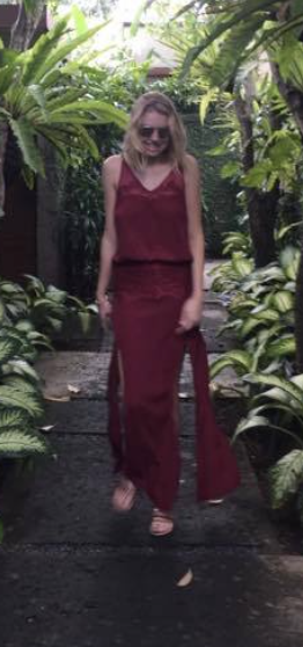 Magali Pascal Gatsby Drape Gown Burgundy Size S / AU 8 - Image 1