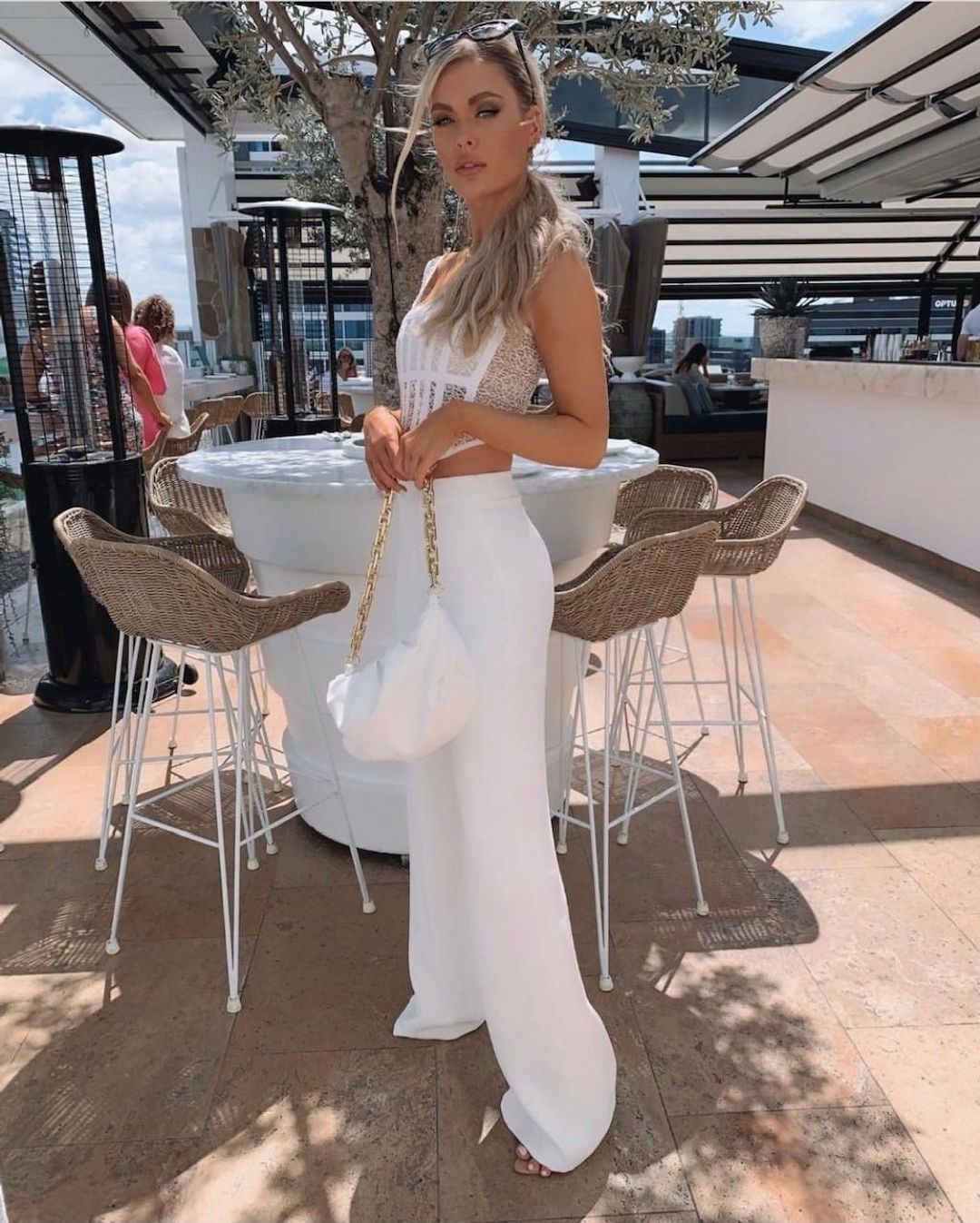 Dion Lee Corded Lace Corset and Bianca And Bridgett Ella Pant Set - Size 12 for rent on The Volte - main image