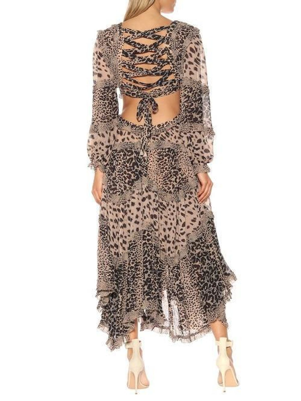Zimmermann / Allia Cut Out Long Dress / Leopard Print / Size 3 (Size 12-14) - Image 3