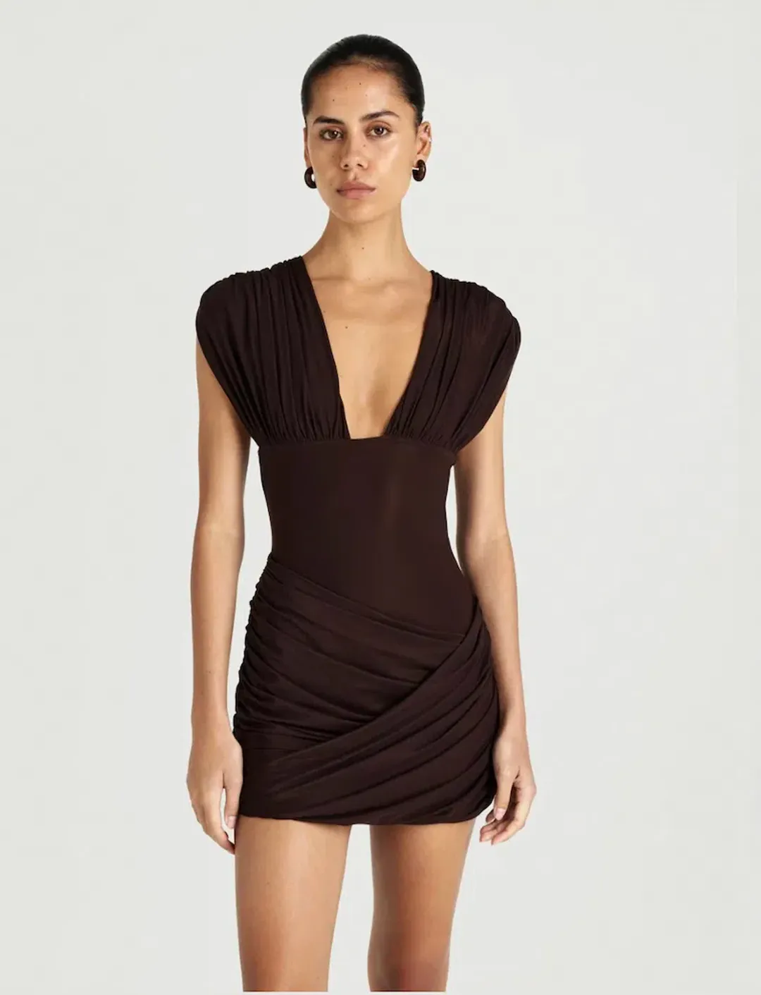 BENNI BROWN NOA MINI DRESS for rent on The Volte - main image