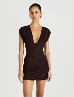BENNI BROWN NOA MINI DRESS for rent on The Volte - image 3