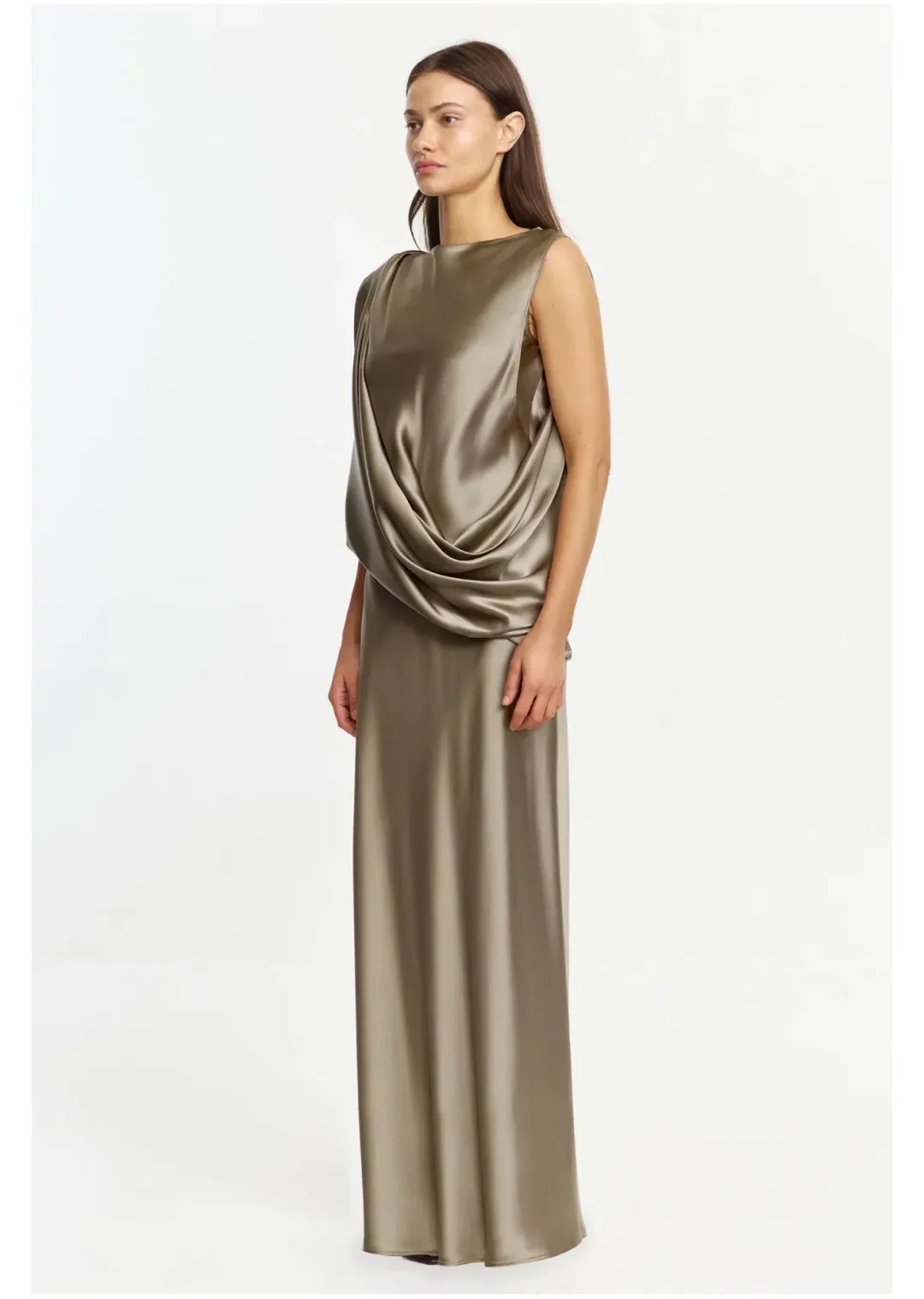 Acler Yalumla Maxi Dress in Walnut Size 12 for rent on The Volte - main image