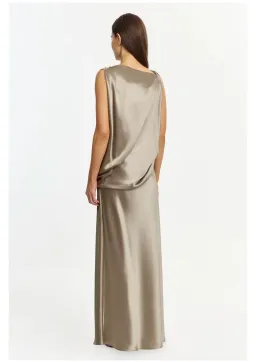 Acler Yalumla Maxi Dress in Walnut Size 12 for rent on The Volte - image 4