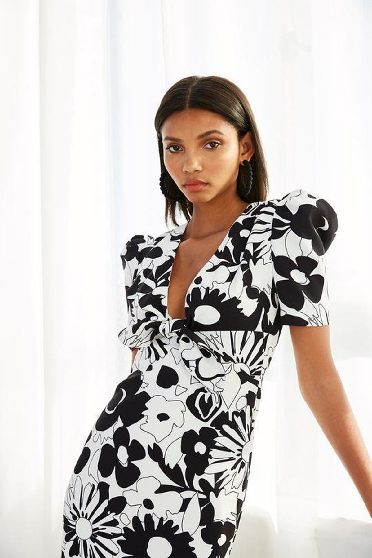 By Johnny - Floral Tie Front Tee Dress - Size 10 - Image 2