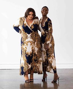 Mónica The Label Baroque Print Wrap Dress Size 12 for rent on The Volte - image 6