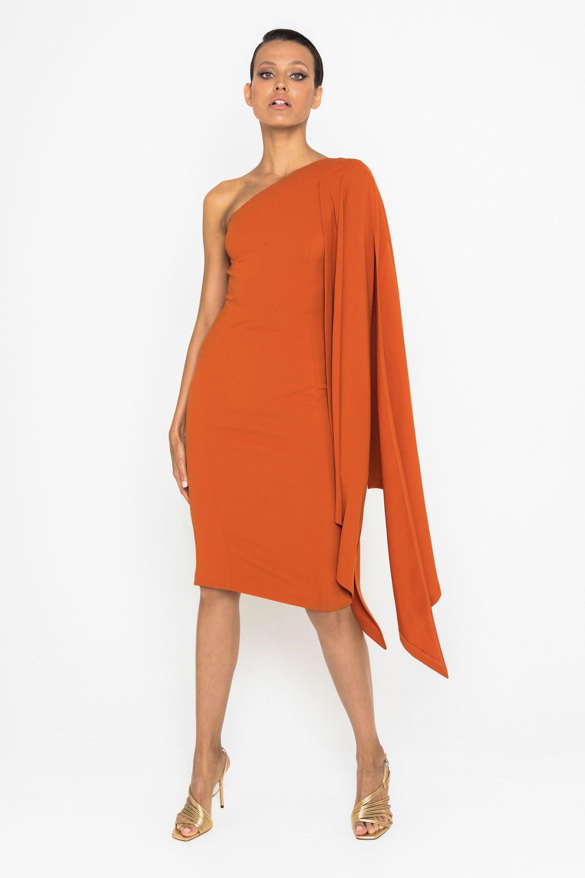 Mossman Moving On Up Dress orange Size 14 - Image 2