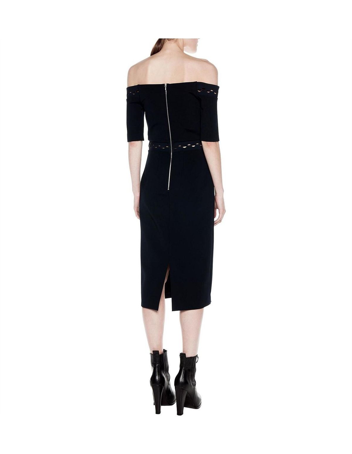 Dion Lee Eclipsed Lace Shoulderless Dress Navy Size 8 - Image 2
