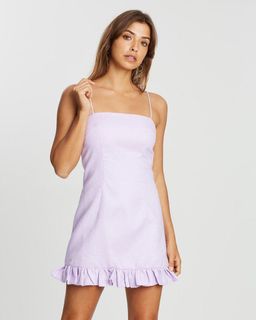 By Johnny April Frill Mini Dress Lilac size 8 for rent on The Volte - image 3