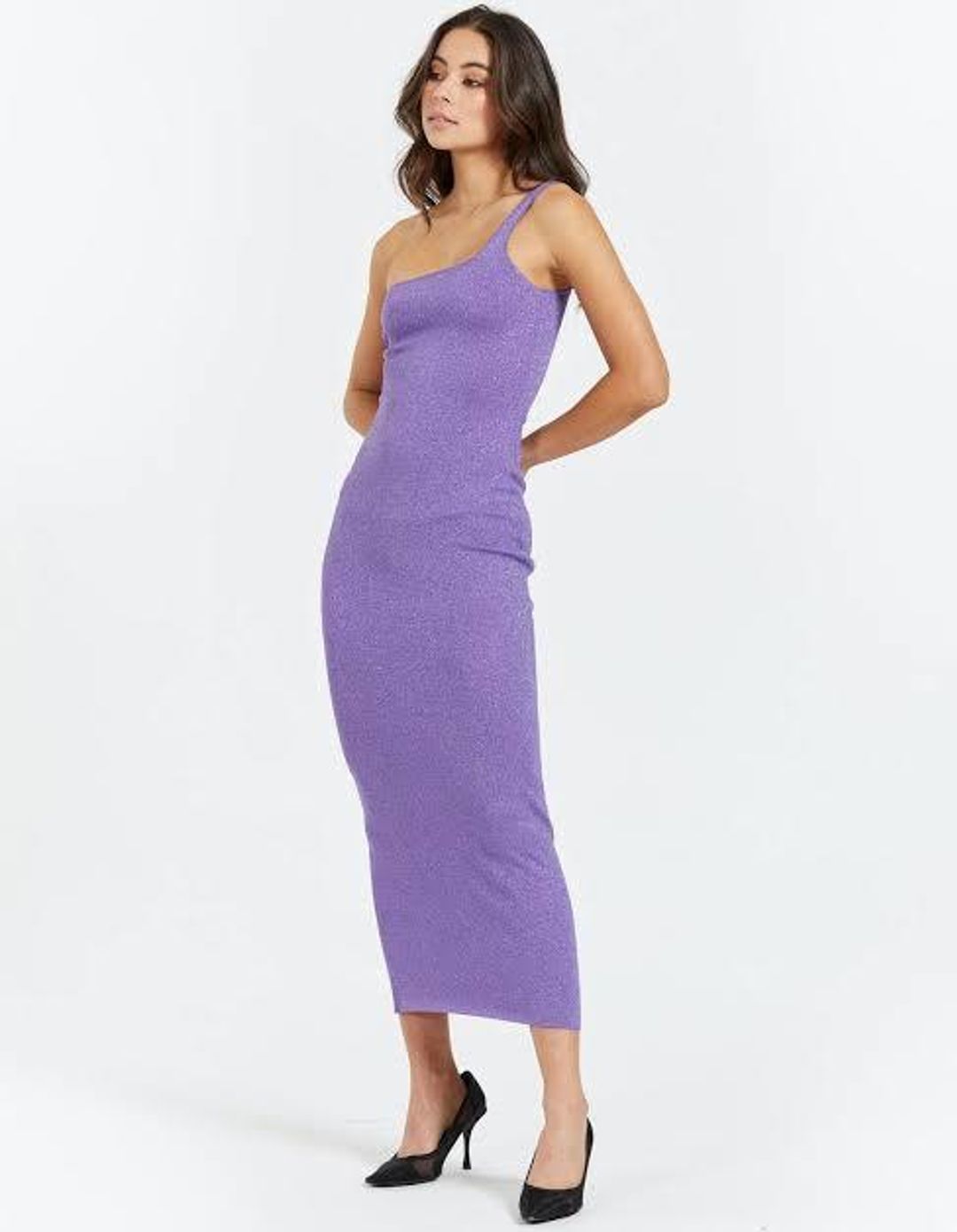 Adalane Asym Knit Midi Dress for rent on The Volte - main image