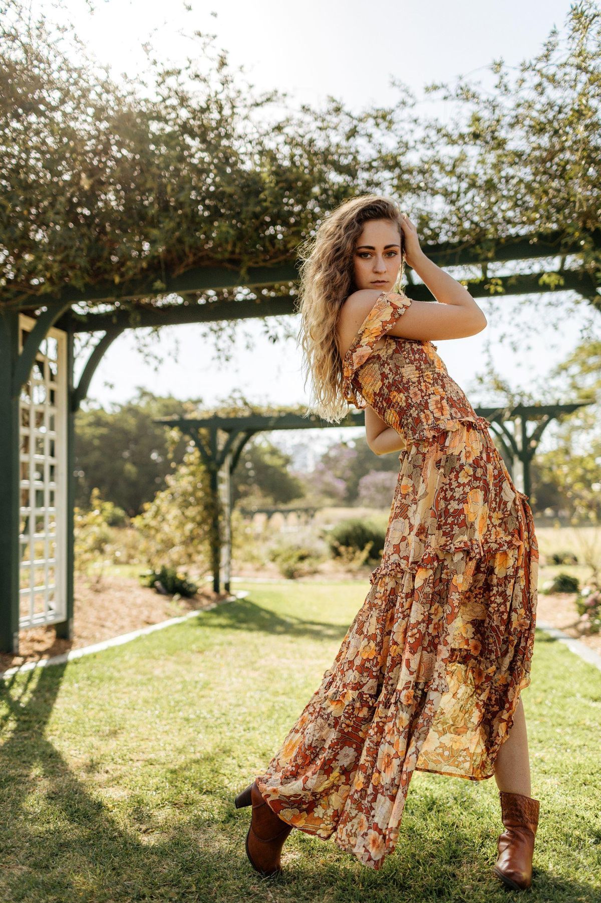 Spell Frankie Off the Shoulder Dress Maxi Dress Floral Size XXS / AU 4 - Image 1