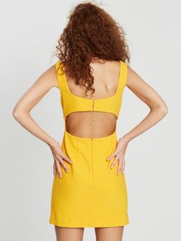 Finders keepers Nadia Mini Dress Yellow Size 14 for rent on The Volte - image 2