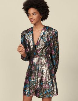 Sandro Metallic Jacquard Dress Size 8 for rent on The Volte - image 1