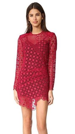 Self Portrait Strike Mini Dress red size 10 for rent on The Volte - image 4