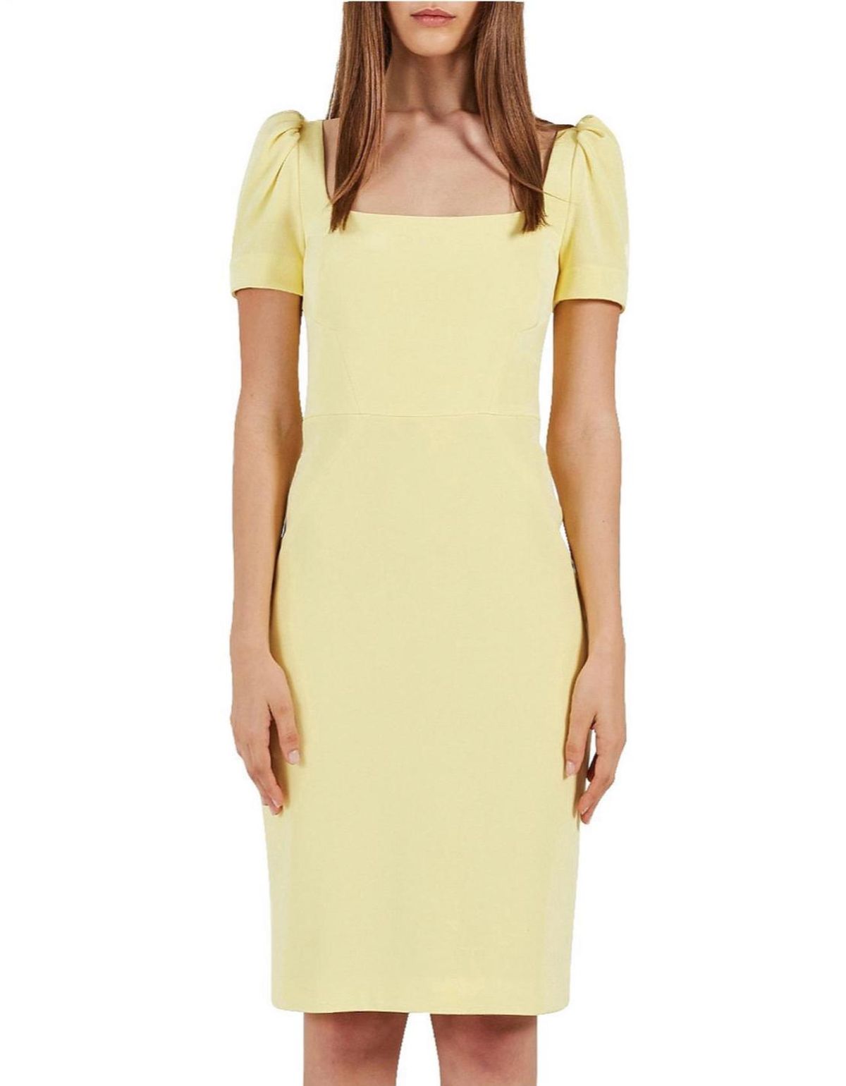Rebecca Vallance Zinnia Open Back Dress Yellow Size 12 - Image 1