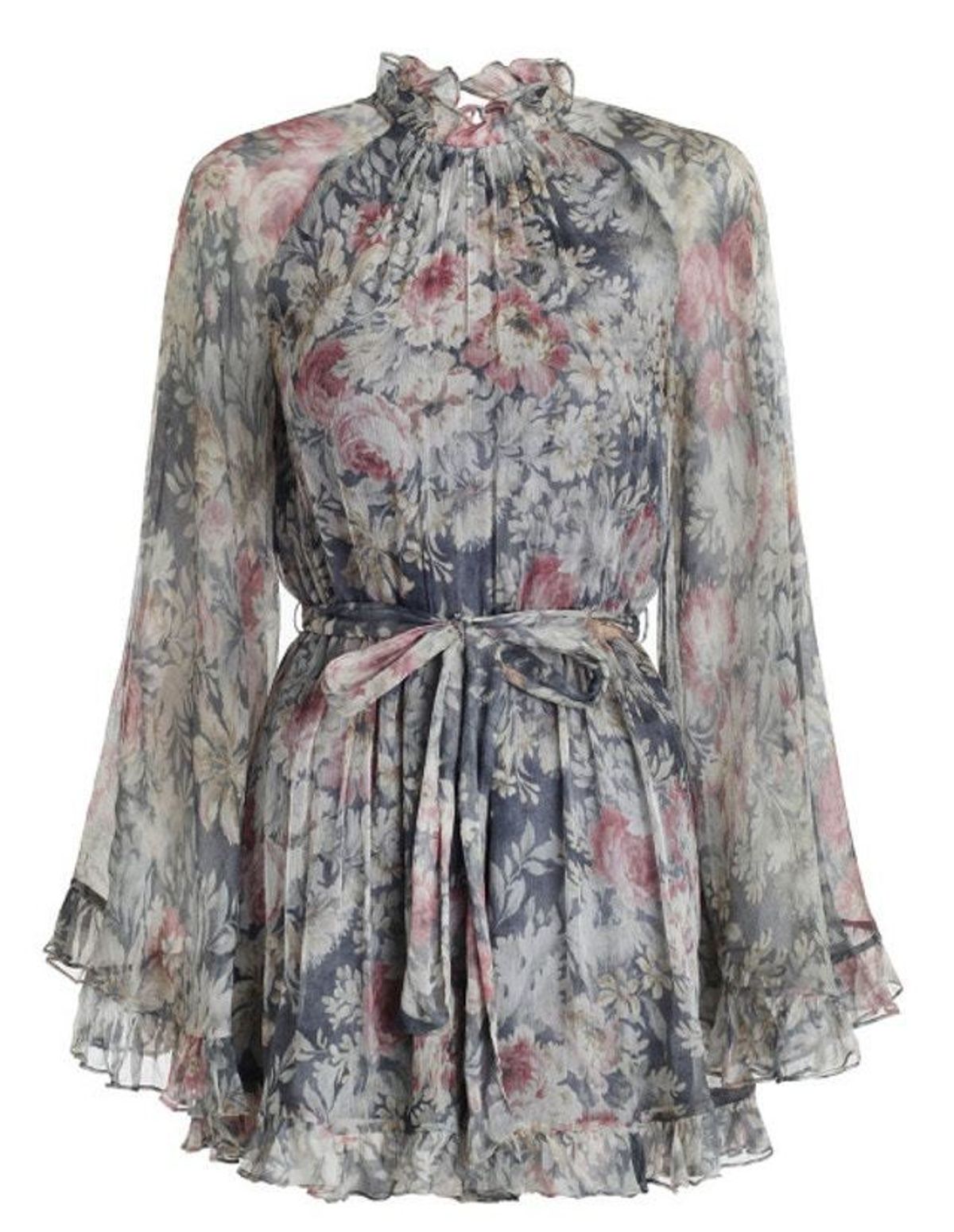 Zimmermann Cavalier Playsuit Grey Smoke Floral Size 0 / AU 8 - Image 6
