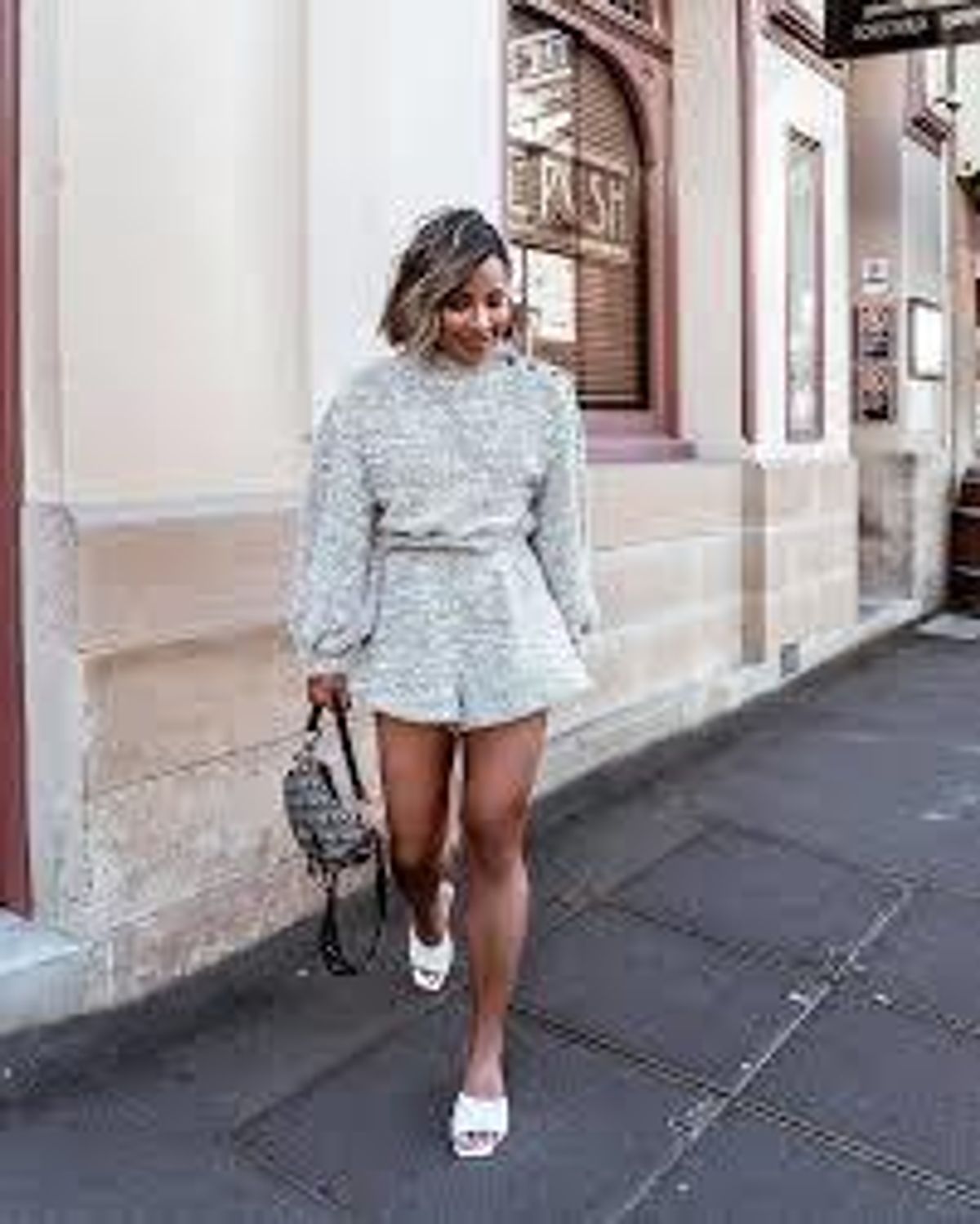 SHONA JOY | Maxwell Funnel Neck Sweater & Paperbag Shorts | Size 6 - Image 2